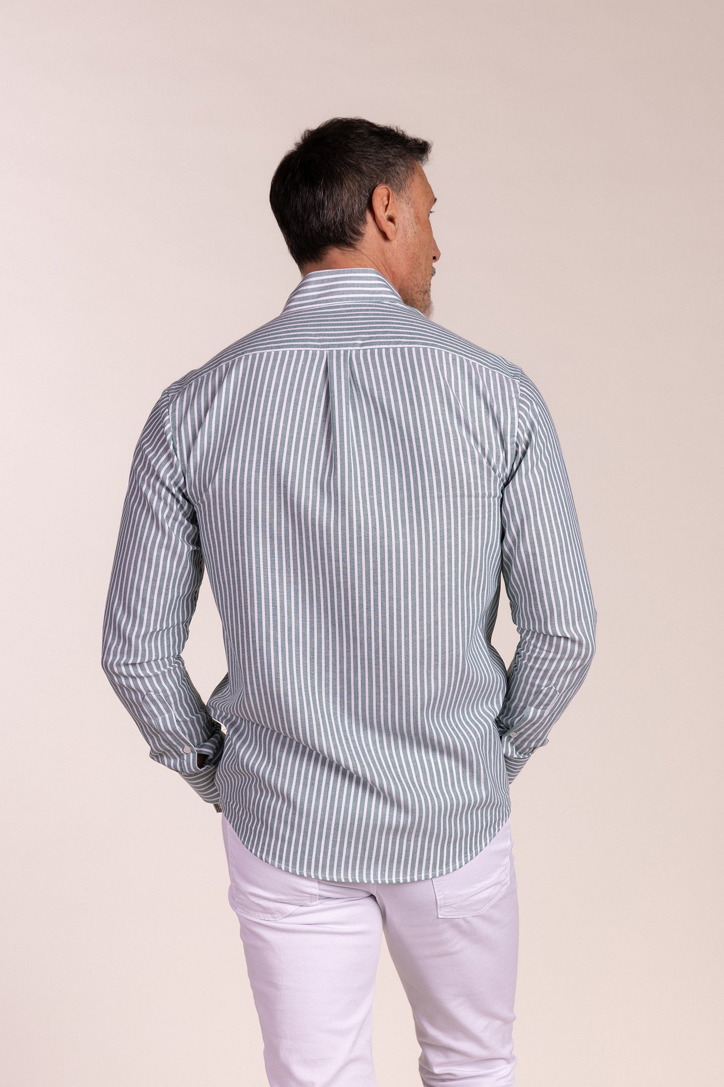 Camisa Rayas Oxford Verde | Sevilla