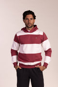 Sudadera Capucha Raya Rojo | Milán
