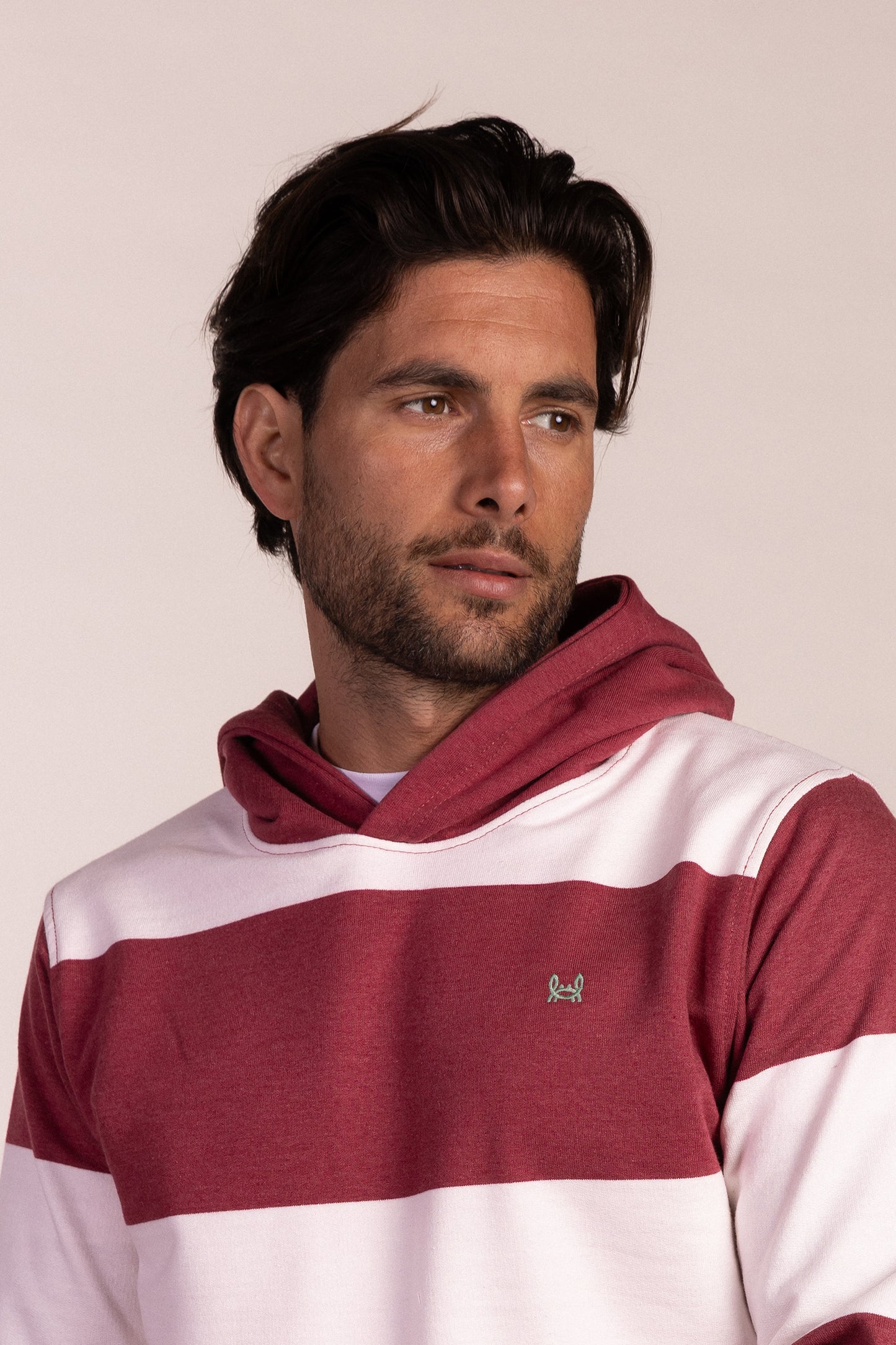Sudadera Capucha Raya Rojo | Milán