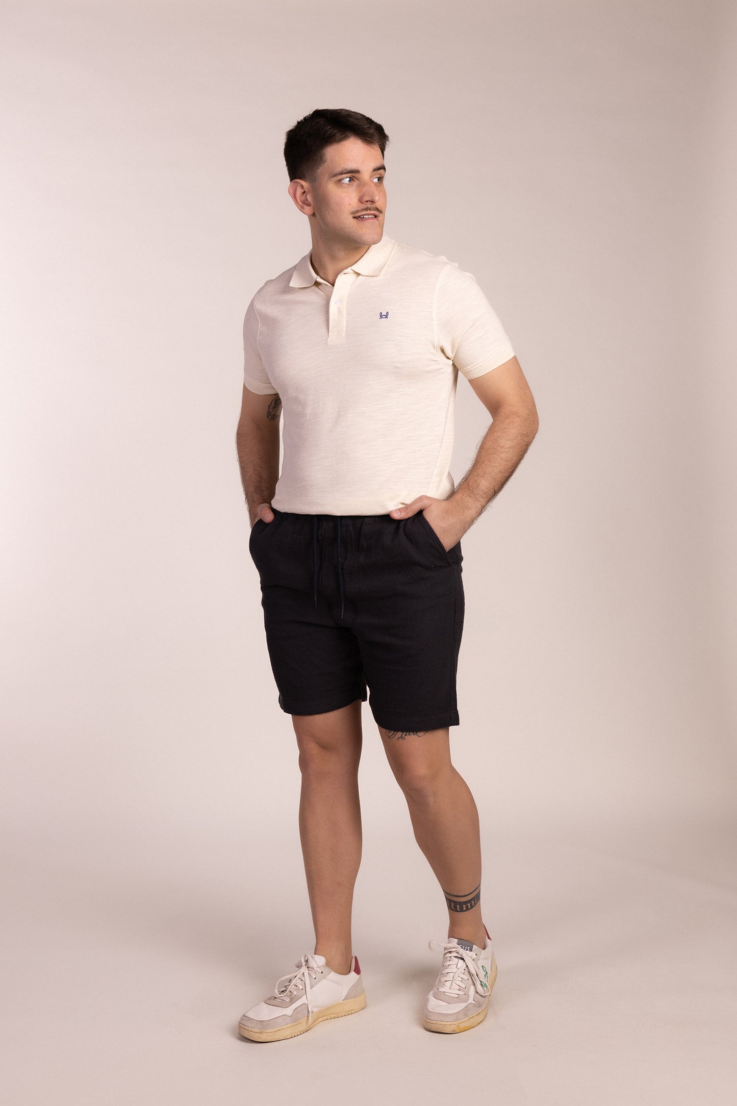Polo Estructura Piqué Crema | Adrián