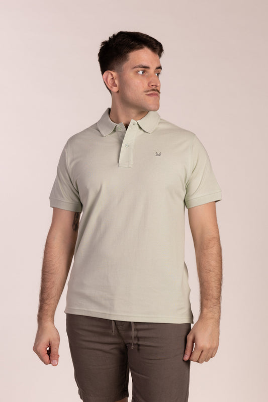 Polo Básico Manga Corta Verde Pastel