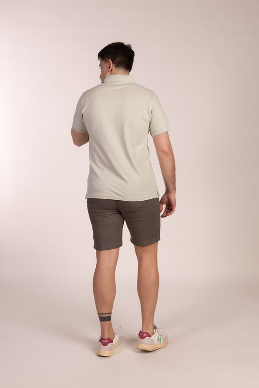Polo Básico Manga Corta Verde Pastel