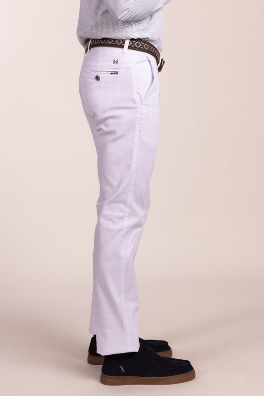 Pantalón Chino Elástico Blanco | Jesulín