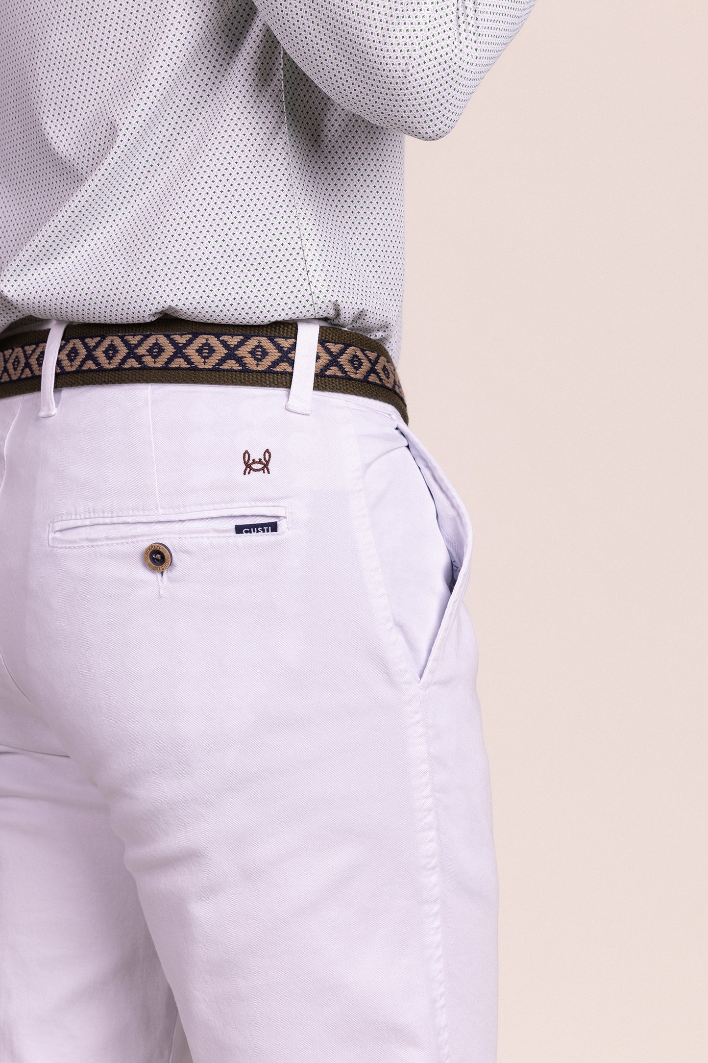 Pantalón Chino Elástico Blanco | Jesulín