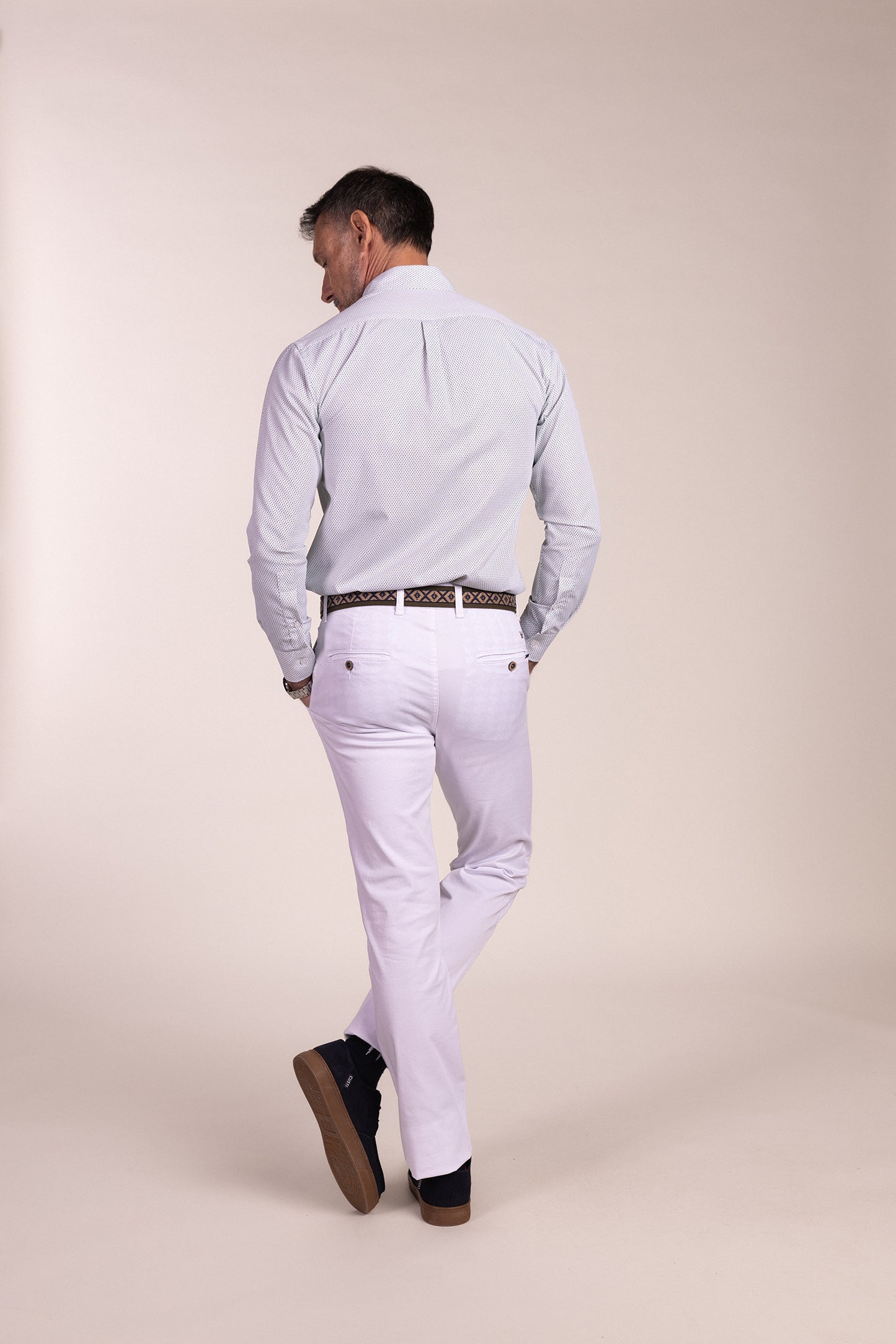 Pantalón Chino Elástico Blanco | Jesulín