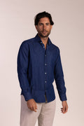 Camisa Sport Vaquera Azul Oscuro