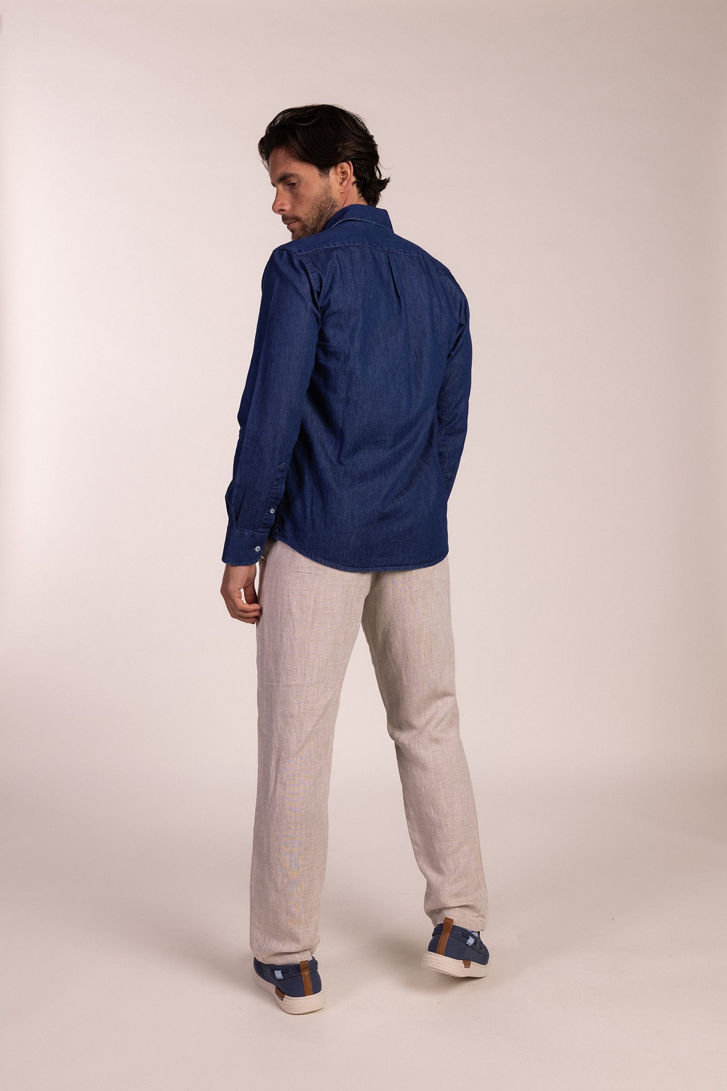 Camisa Sport Vaquera Azul Oscuro