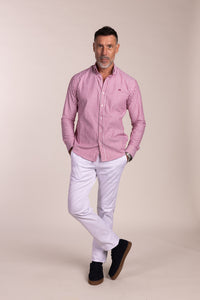 Camisa Rayas Oxford Granate | Sevilla