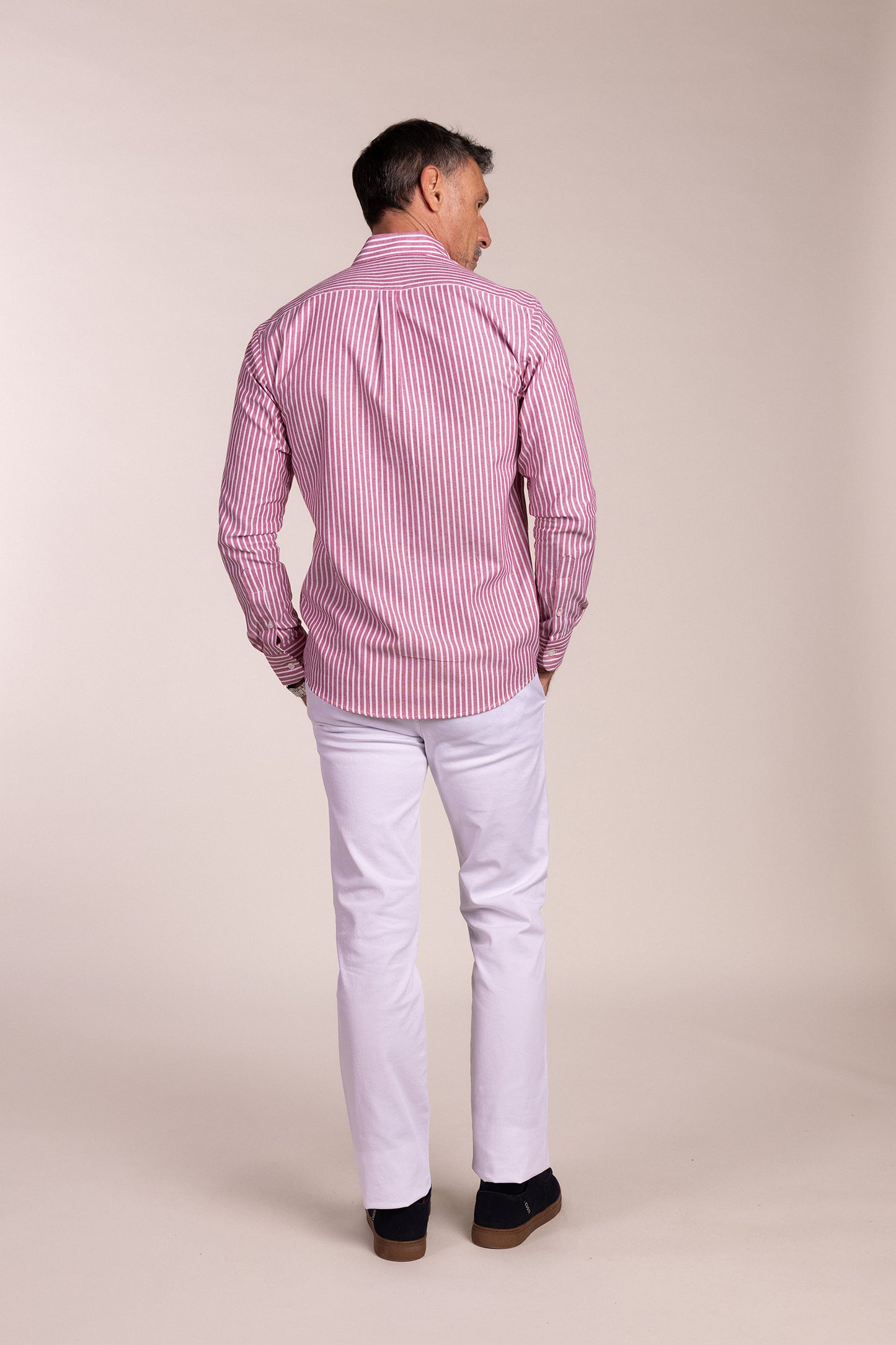 Camisa Rayas Oxford Granate | Sevilla