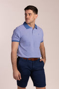 Polo Estructura Jacquard Azul | Denis