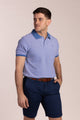 Polo Estructura Jacquard Azul | Denis