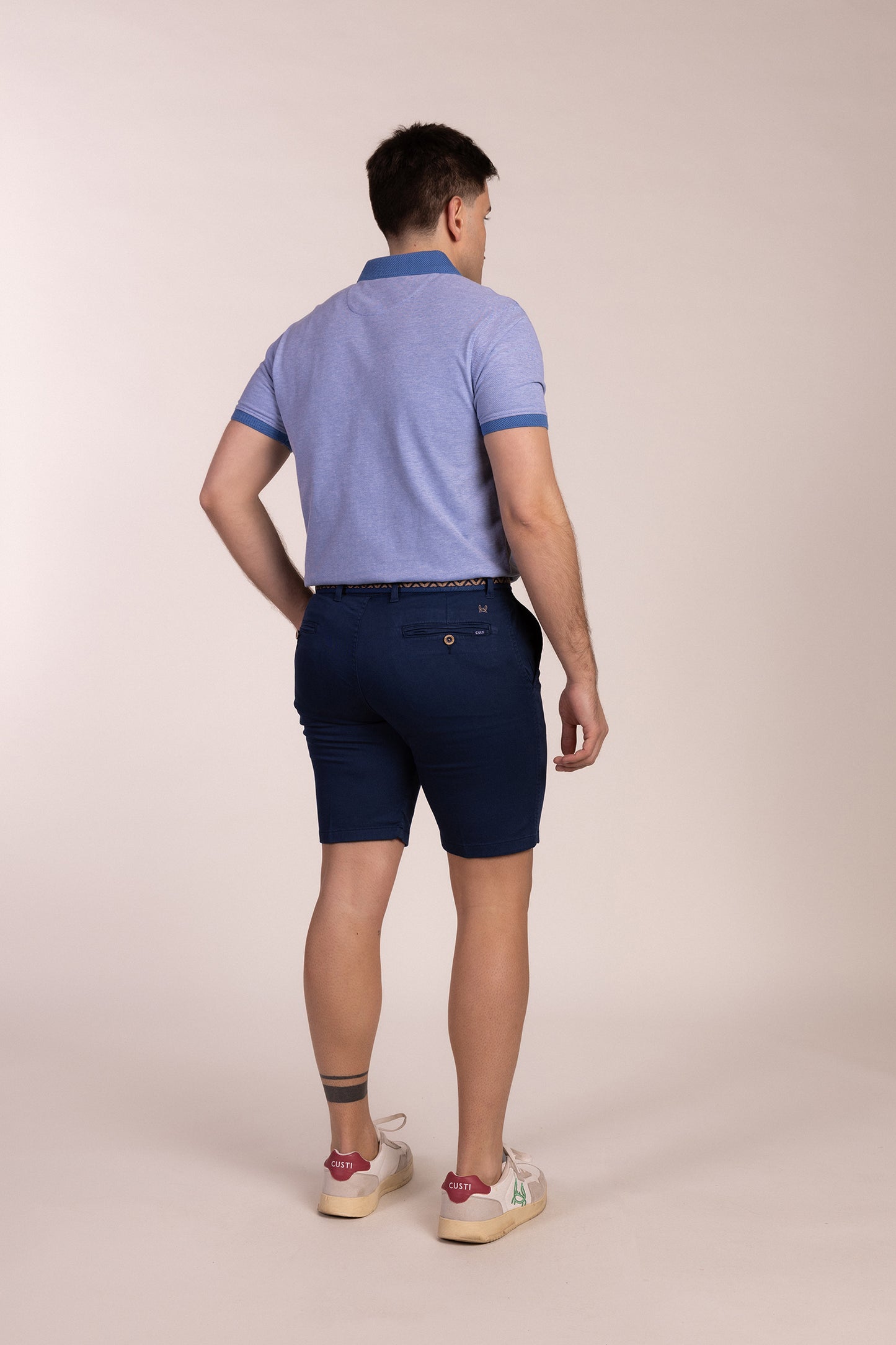 Polo Estructura Jacquard Azul | Denis