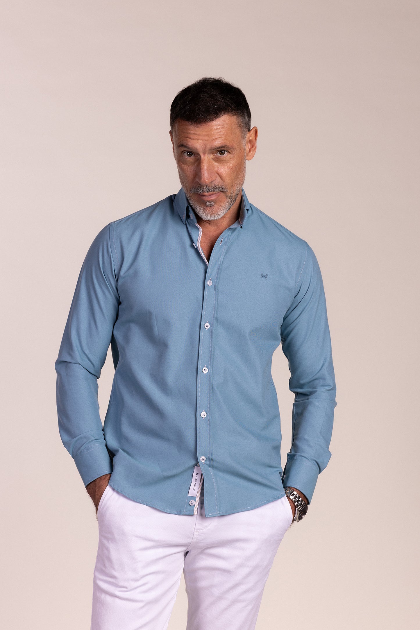 Camisa Lisa Oxford Petróleo | Ronda