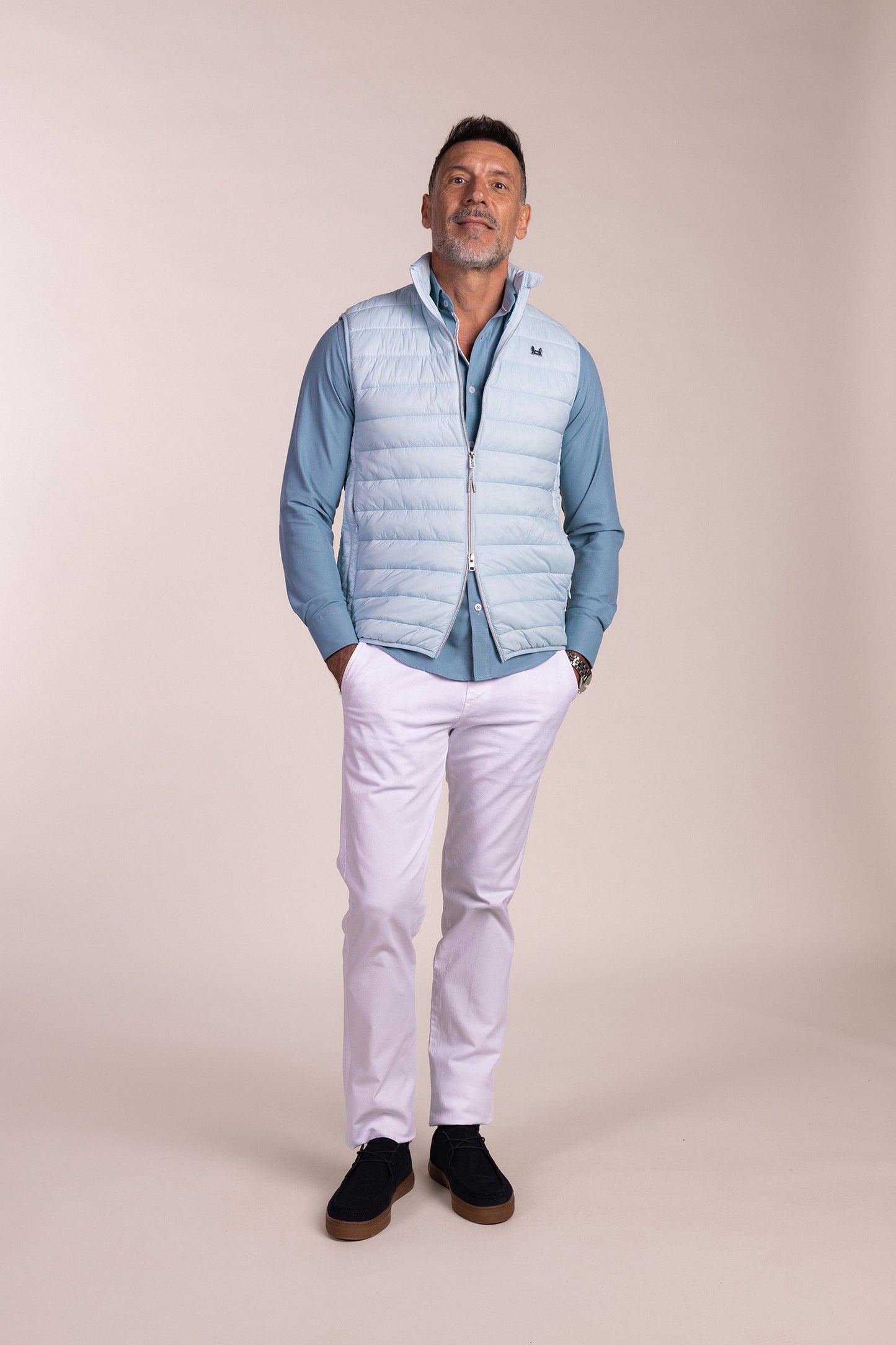 Chaleco Acolchado Ligero Azul Celeste | Mulhacen