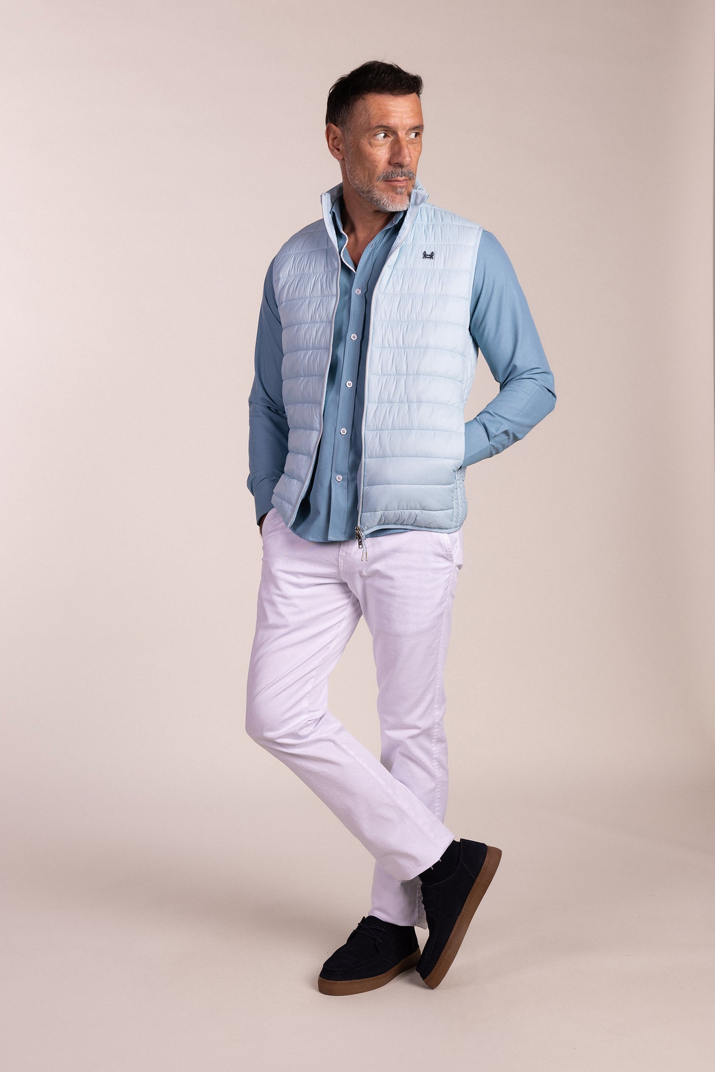 Chaleco Acolchado Ligero Azul Celeste | Mulhacen