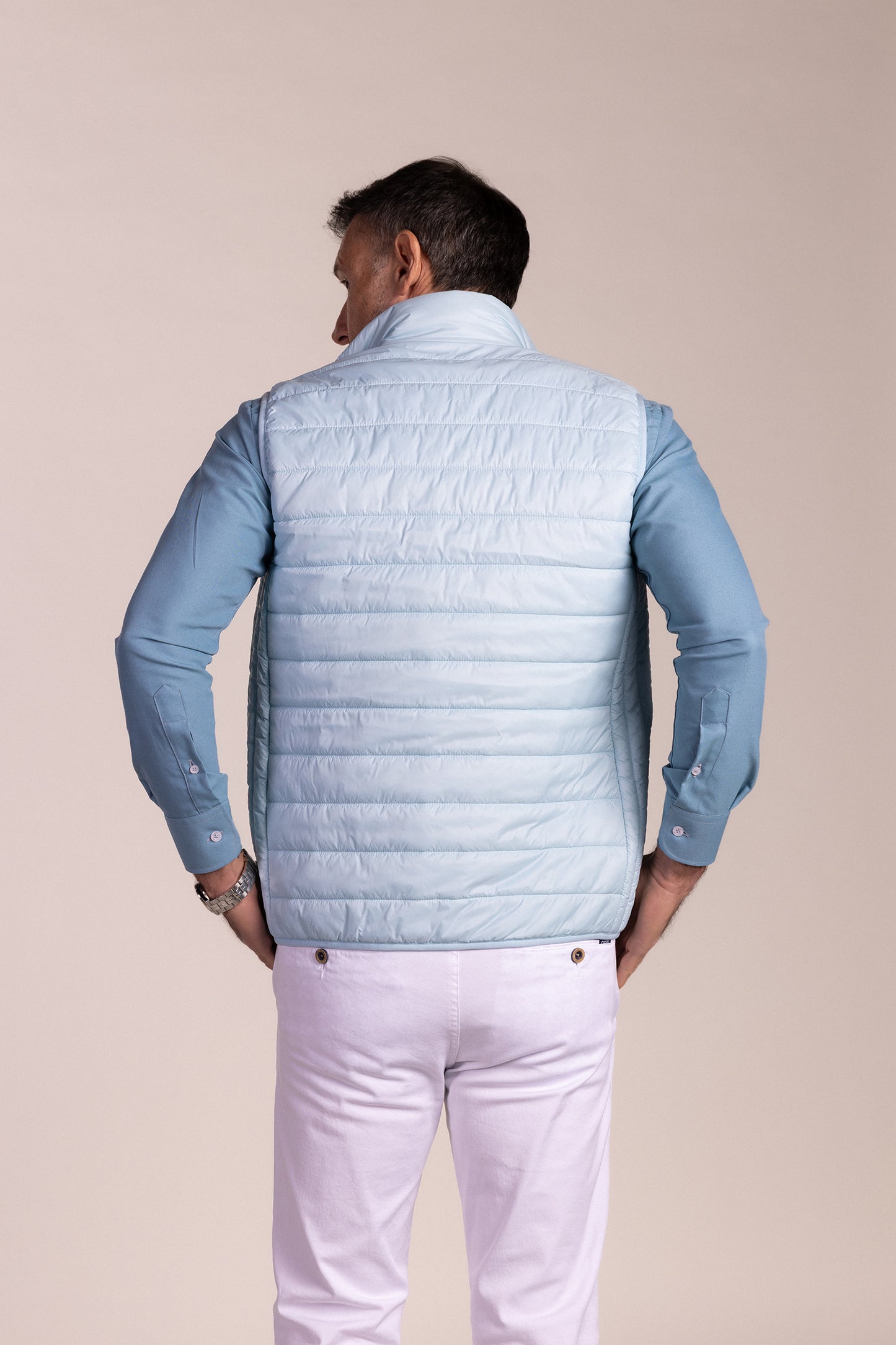 Chaleco Acolchado Ligero Azul Celeste | Mulhacen
