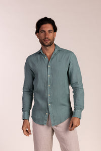 Camisa Lino Verde | Lanzarote