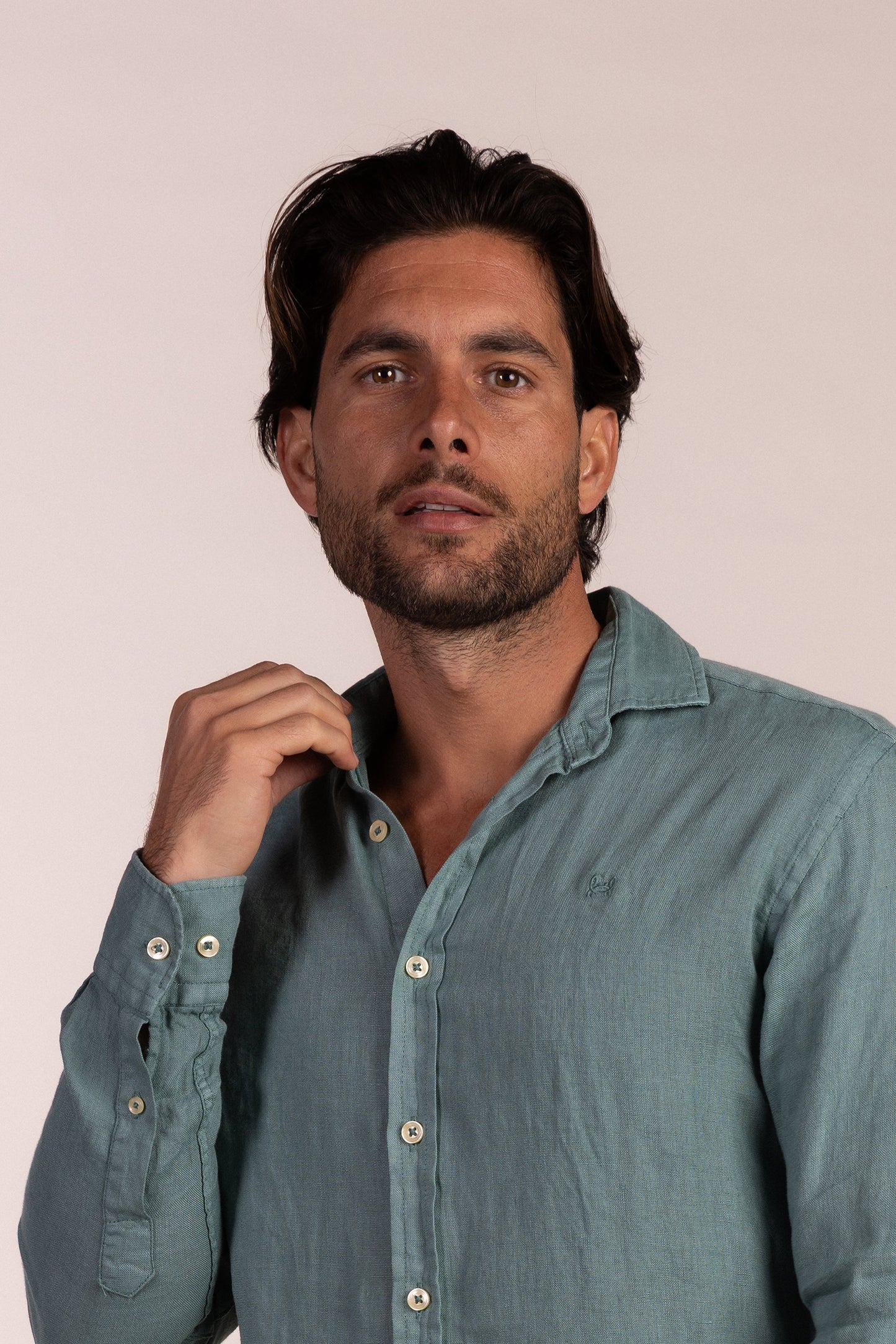 Camisa Lino Verde | Lanzarote