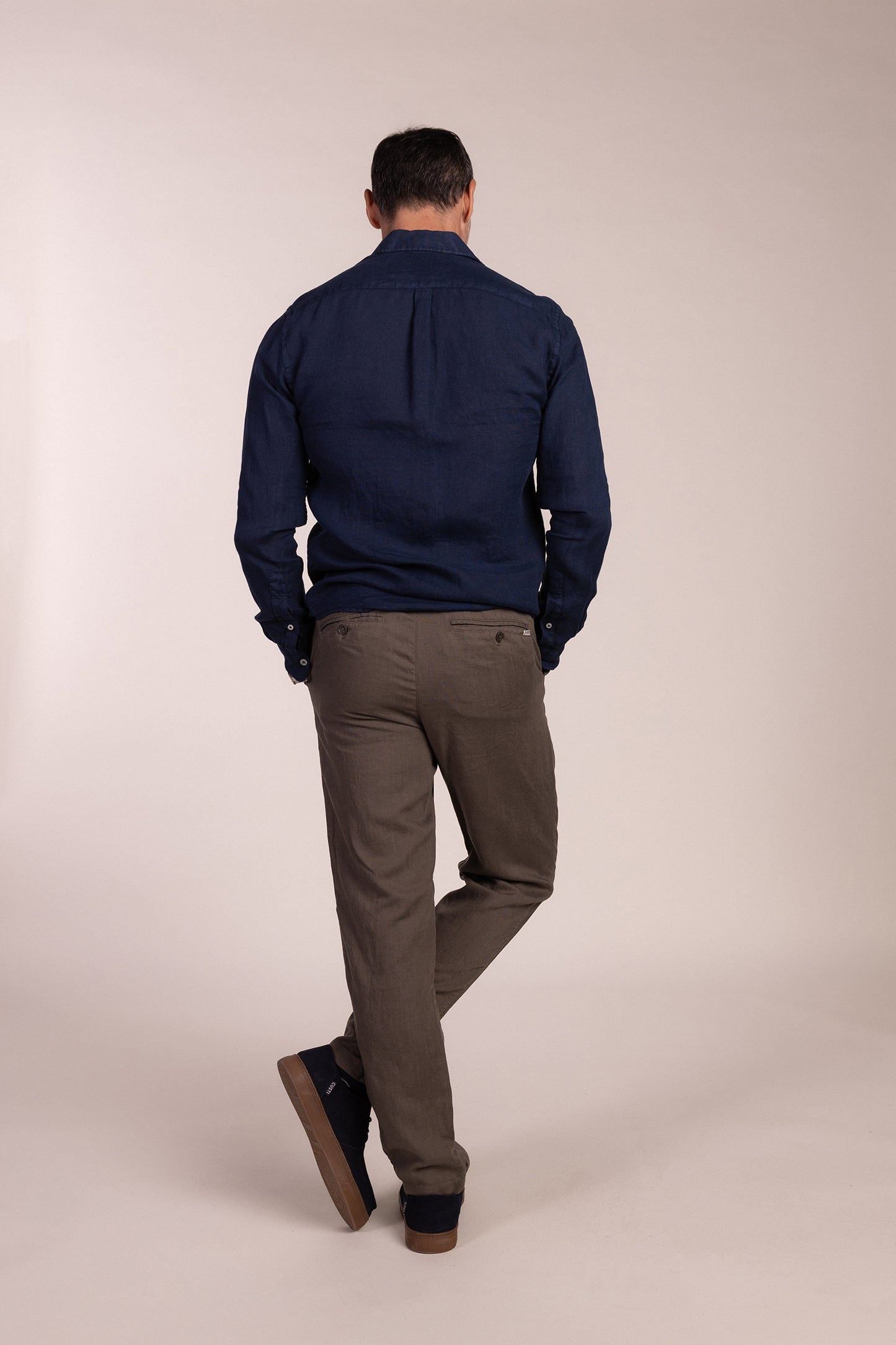 Polera Lino Azul Marino