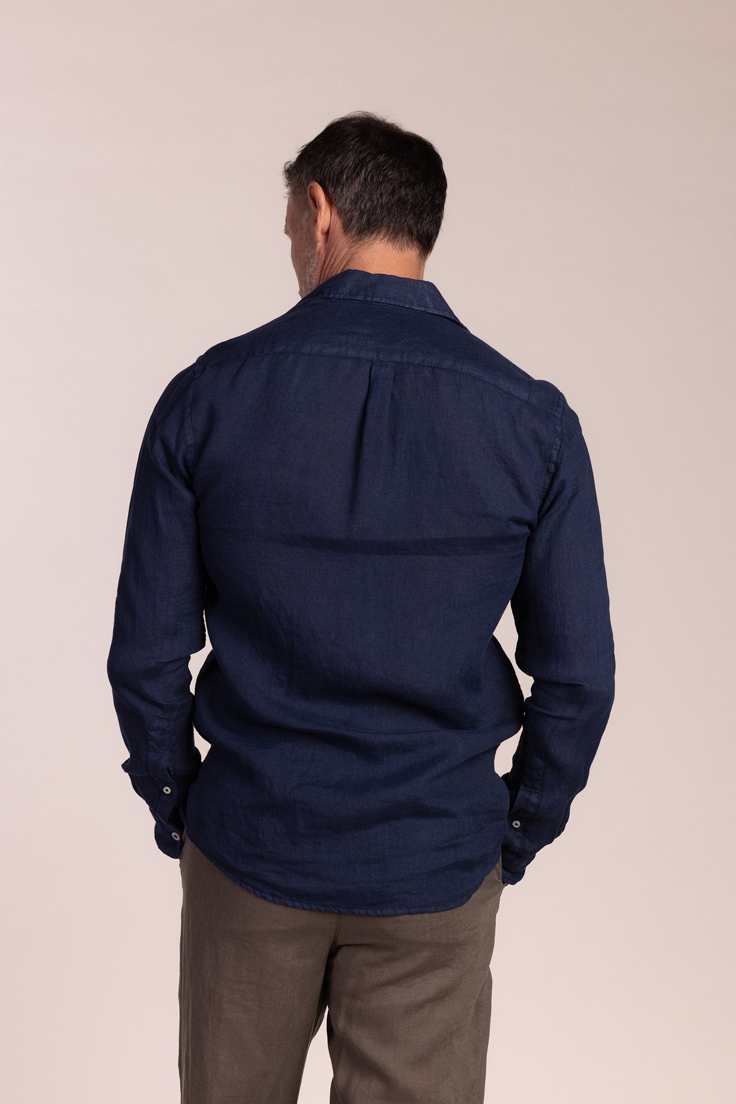 Polera Lino Azul Marino