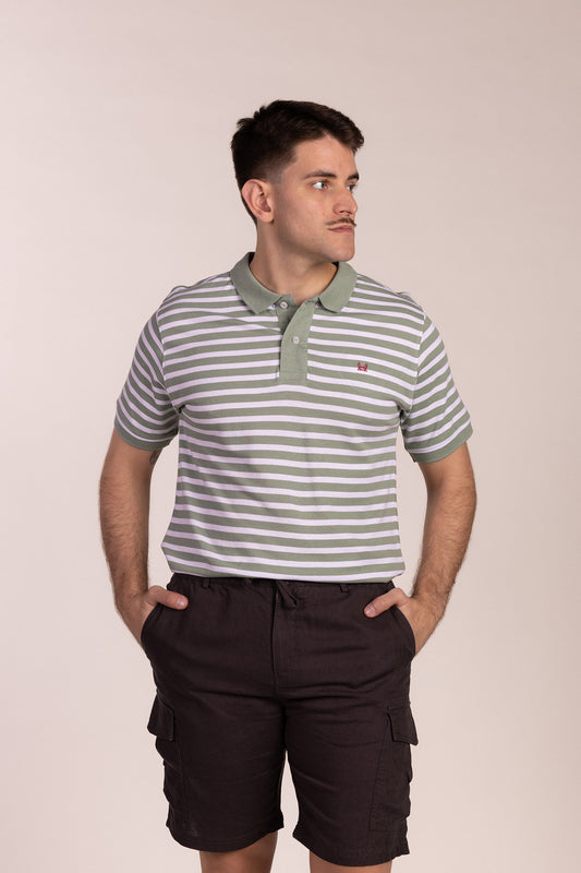 Polo Rayas Verde Oliva | Marsella
