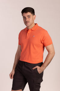 Polo Básico Manga Corta Coral