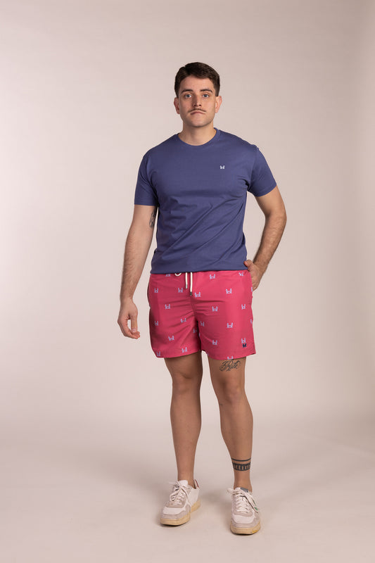 Bañador Estampado Cangrejito Fresa