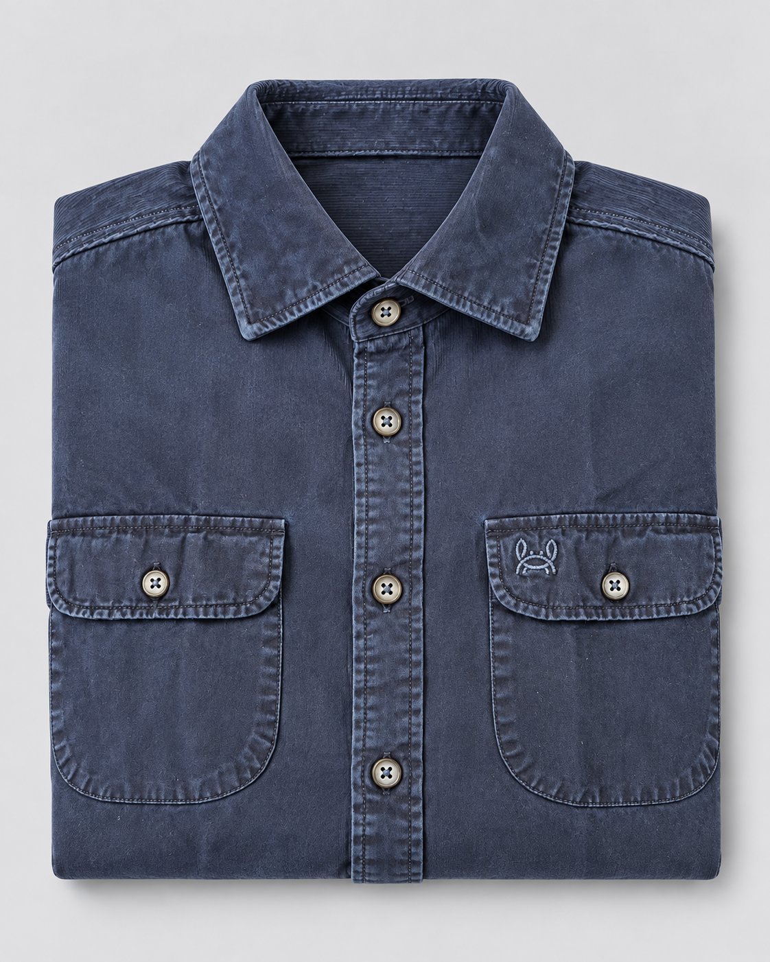 Sobrecamisa Garment Dyed Azul Marino | Zaragoza