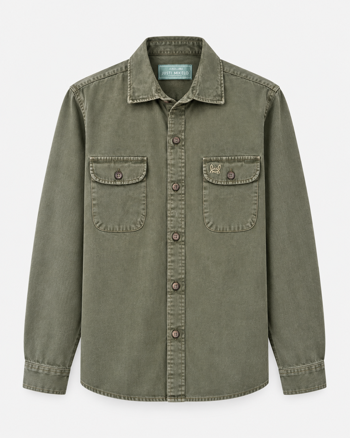 Sobrecamisa Garment Dyed Verde Militar | Zaragoza