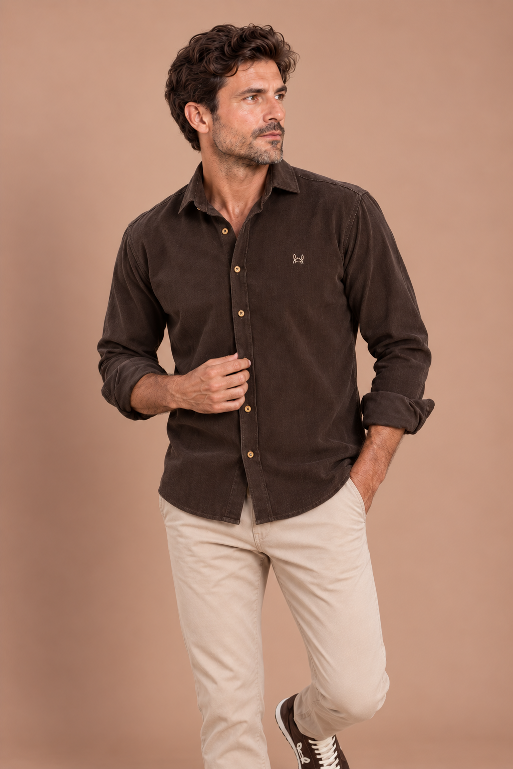 Camisa micropana kaki