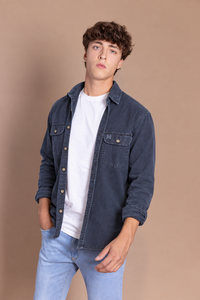 Sobrecamisa Garment Dyed Azul Marino | Zaragoza
