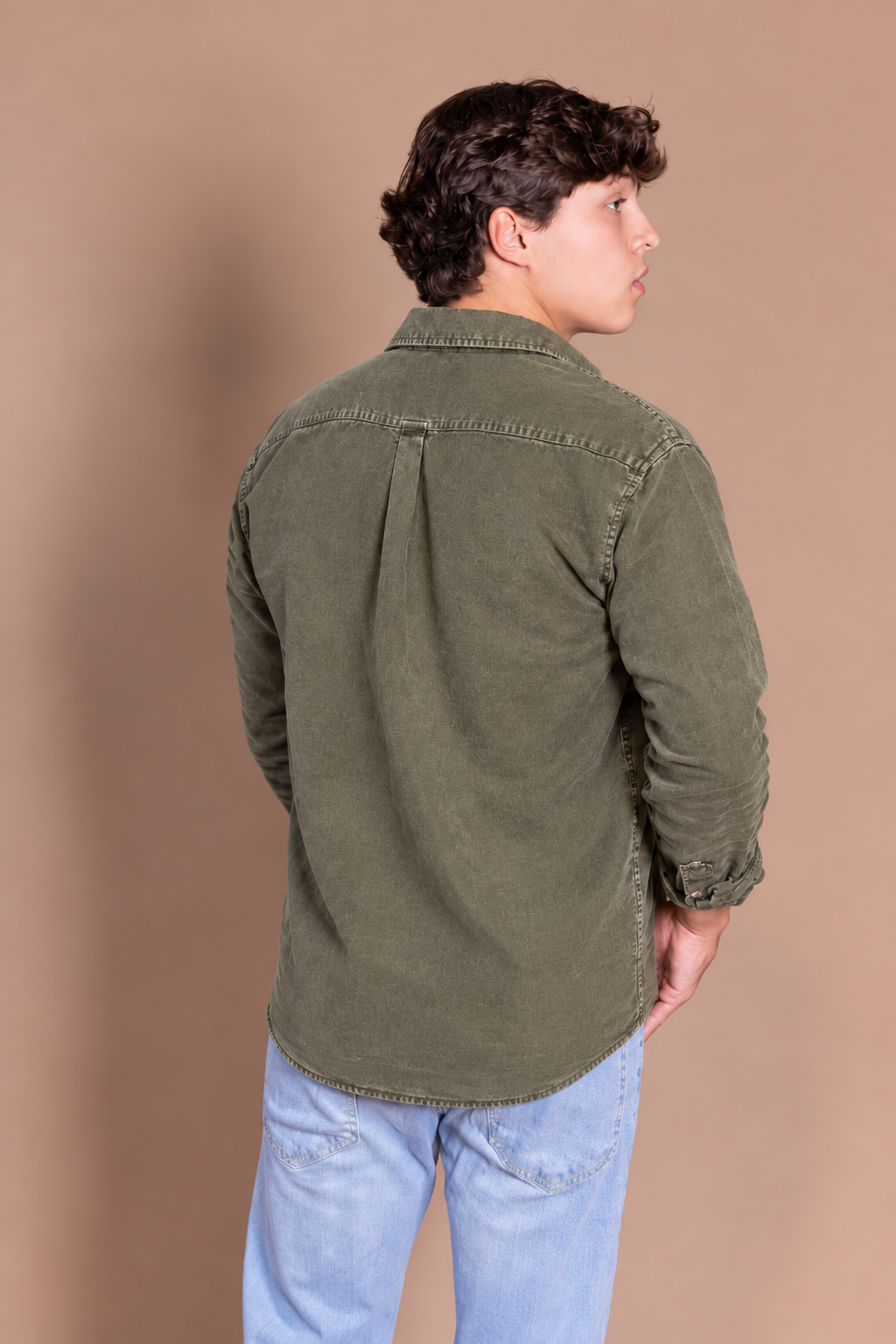 Sobrecamisa Garment Dyed Verde Militar | Zaragoza