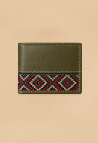 Cartera Kaki Tejido Étnico | Multicolor