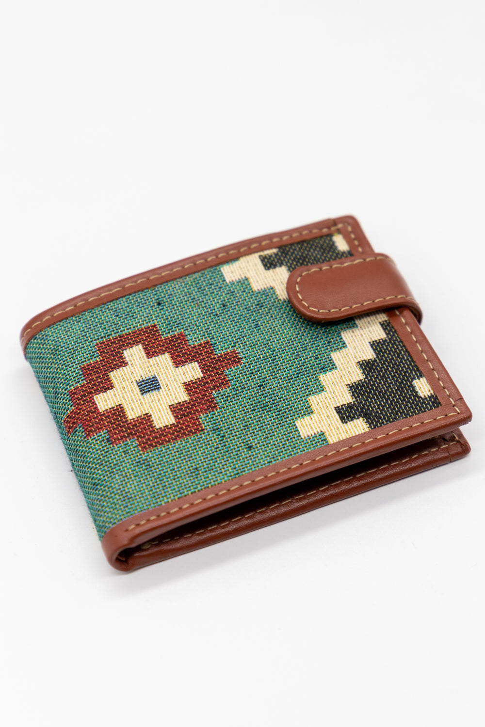 Cartera Étnica Verde Rombos