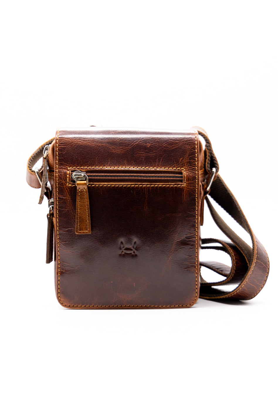 Bolso bandolera piel marrón