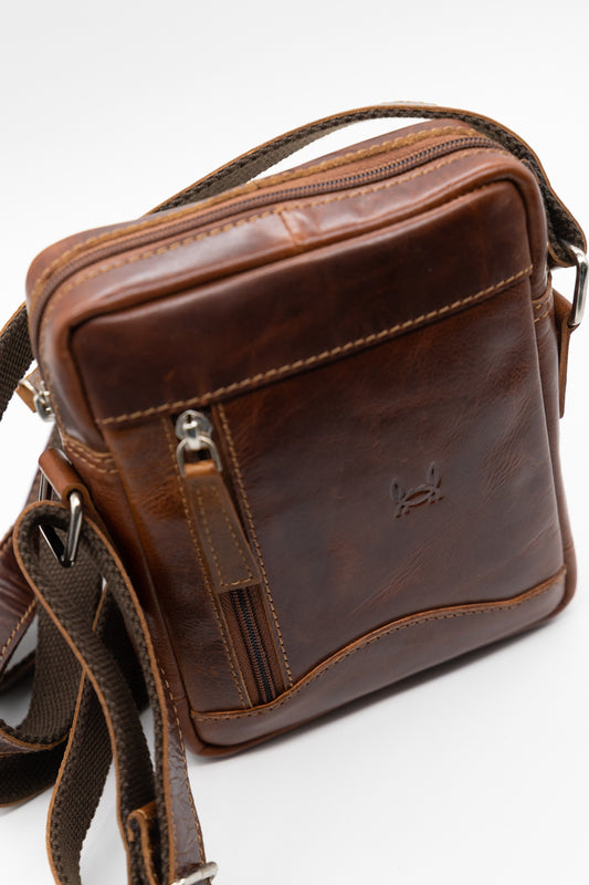 Bolso bandolera piel cuero