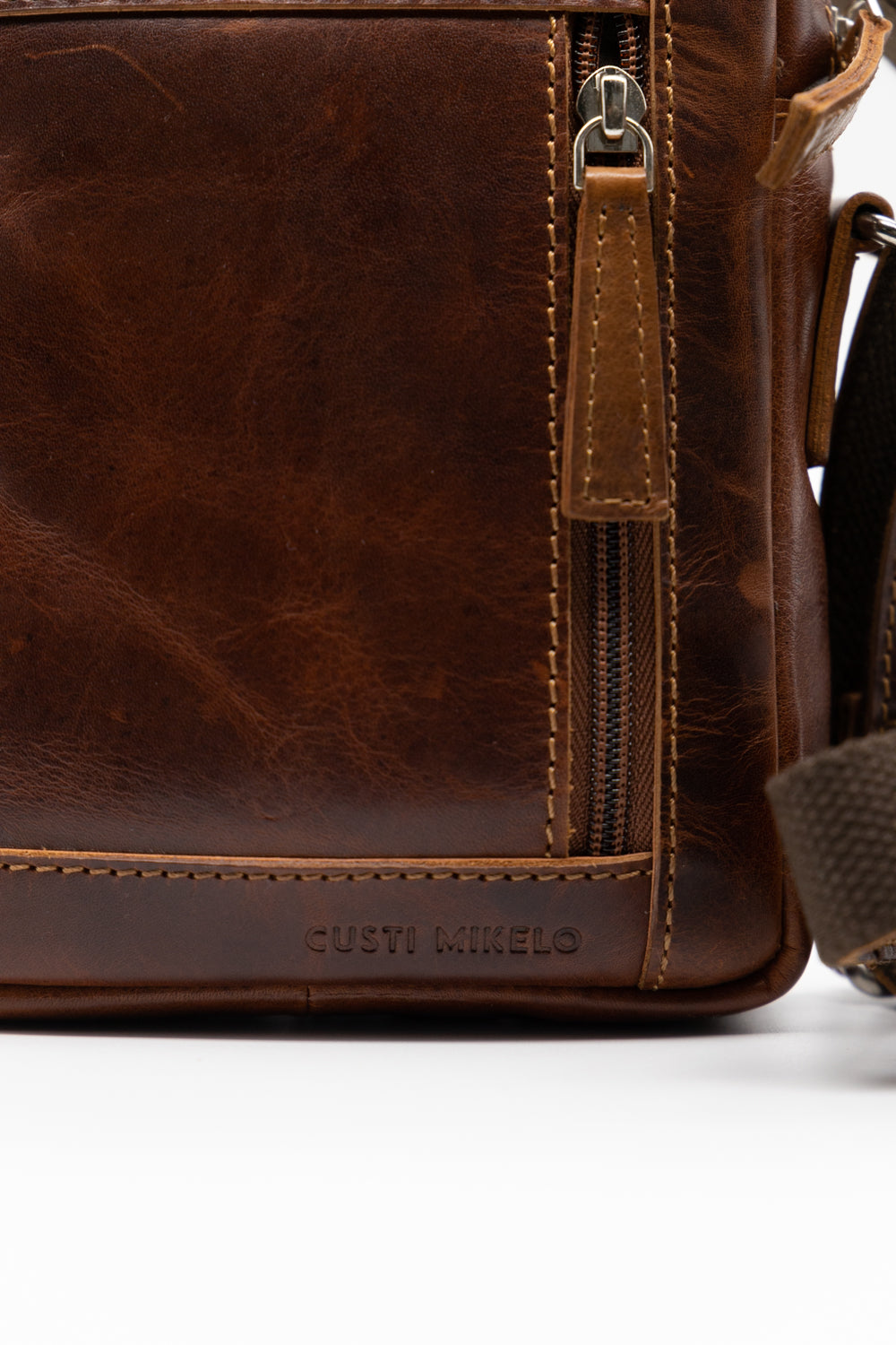 Bolso bandolera piel cuero