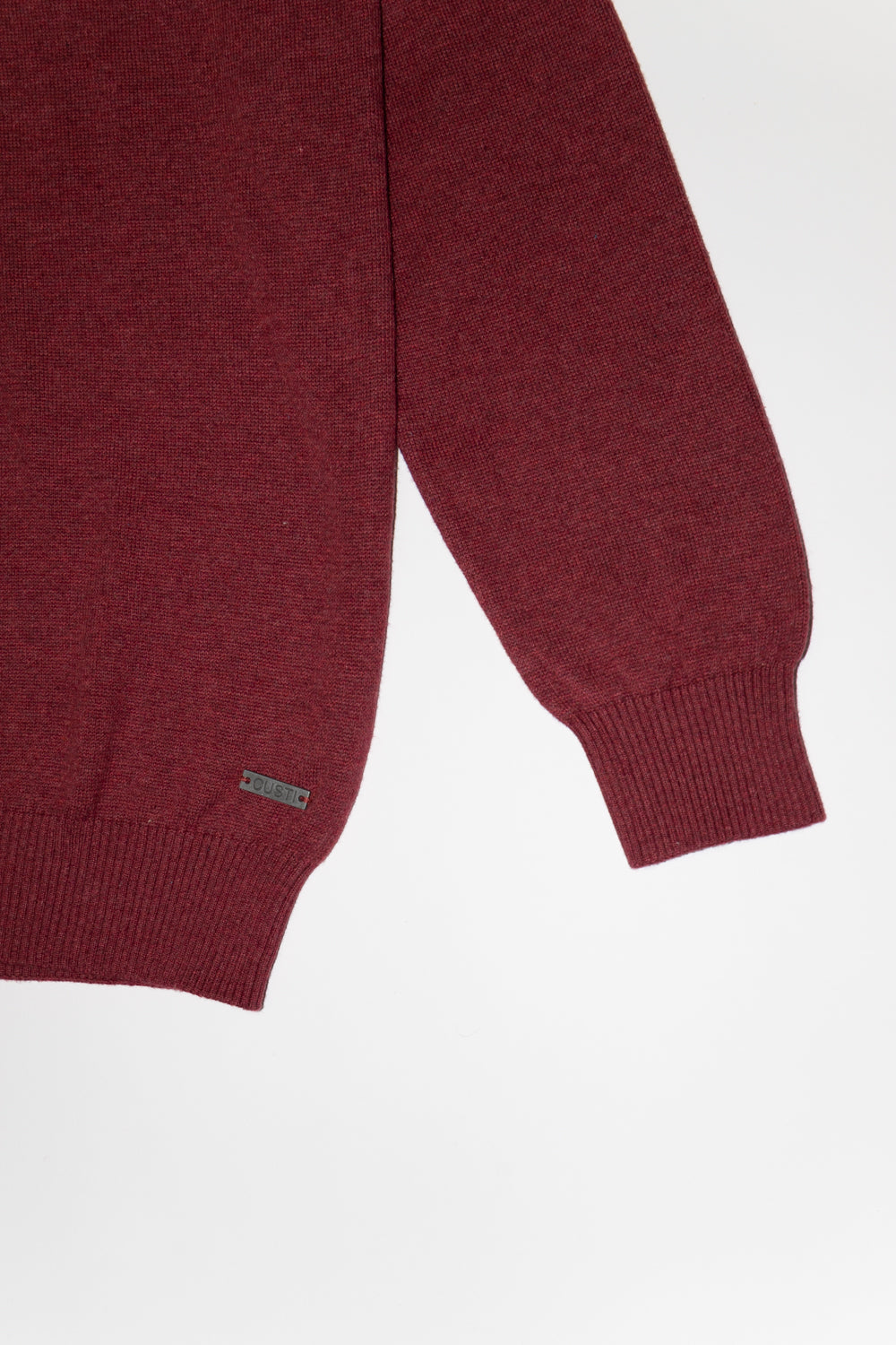 Jersey Básico Cuello Redondo Burdeos