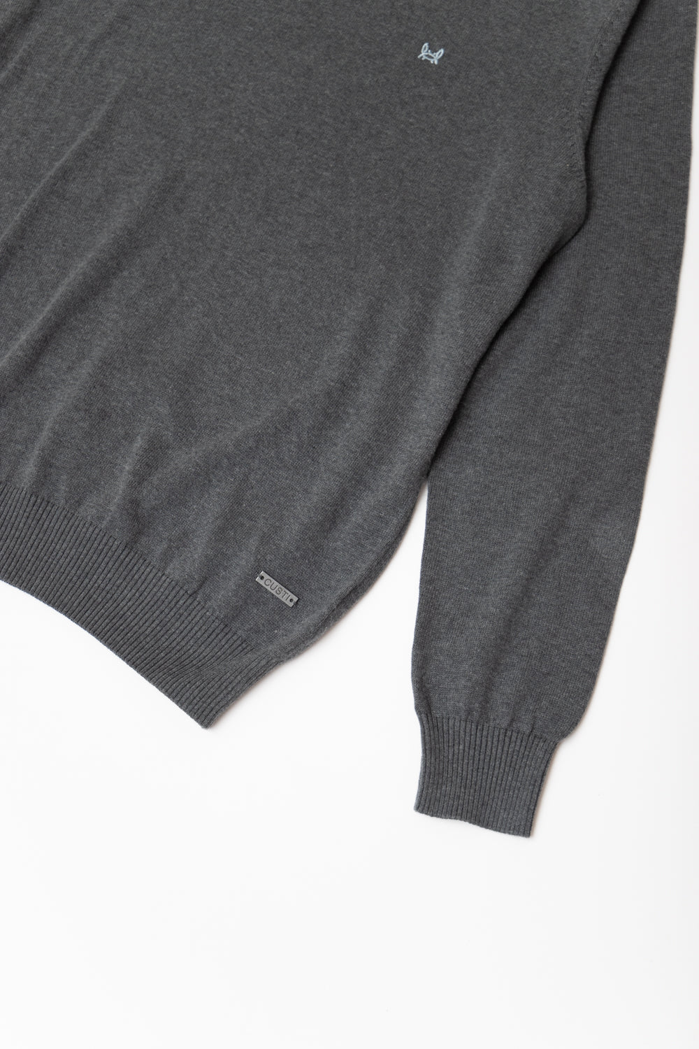 Jersey Básico Cuello Redondo Gris