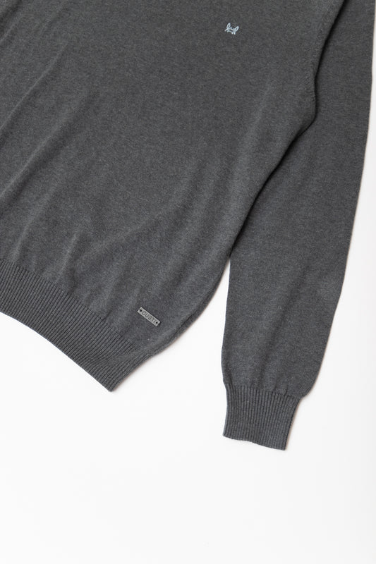 Jersey Básico Cuello Redondo Gris