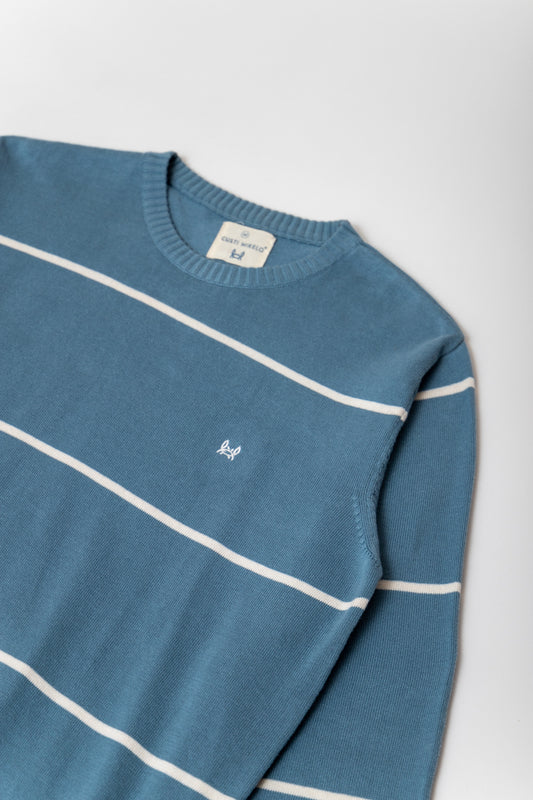 Jersey Raya Horizontal Azul Ácido