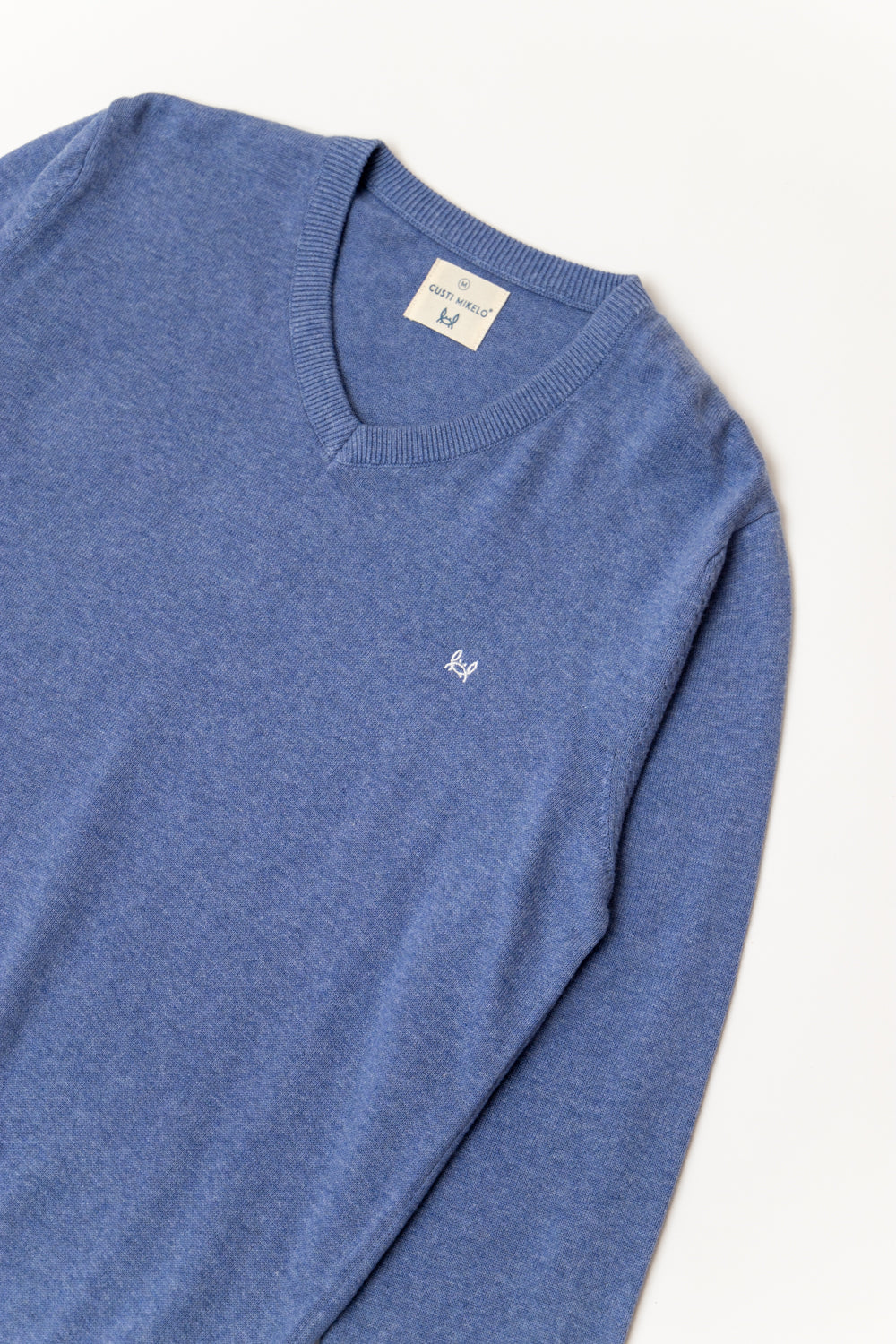 Jersey Básico Cuello Redondo Azul Indigo