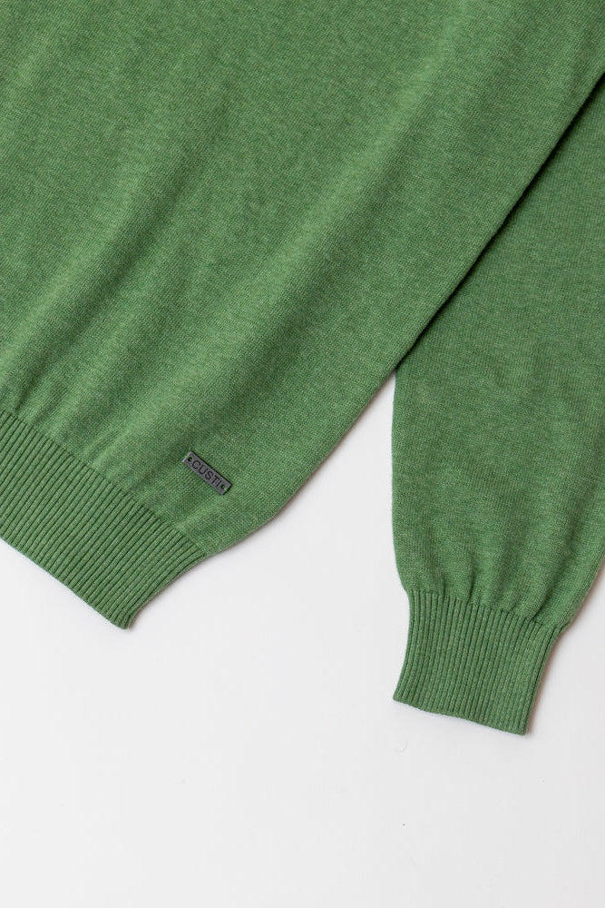 Jersey Básico Cuello Pico Verde Medio