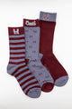 Pack 3 Calcetines Cangrejito | Burdeos