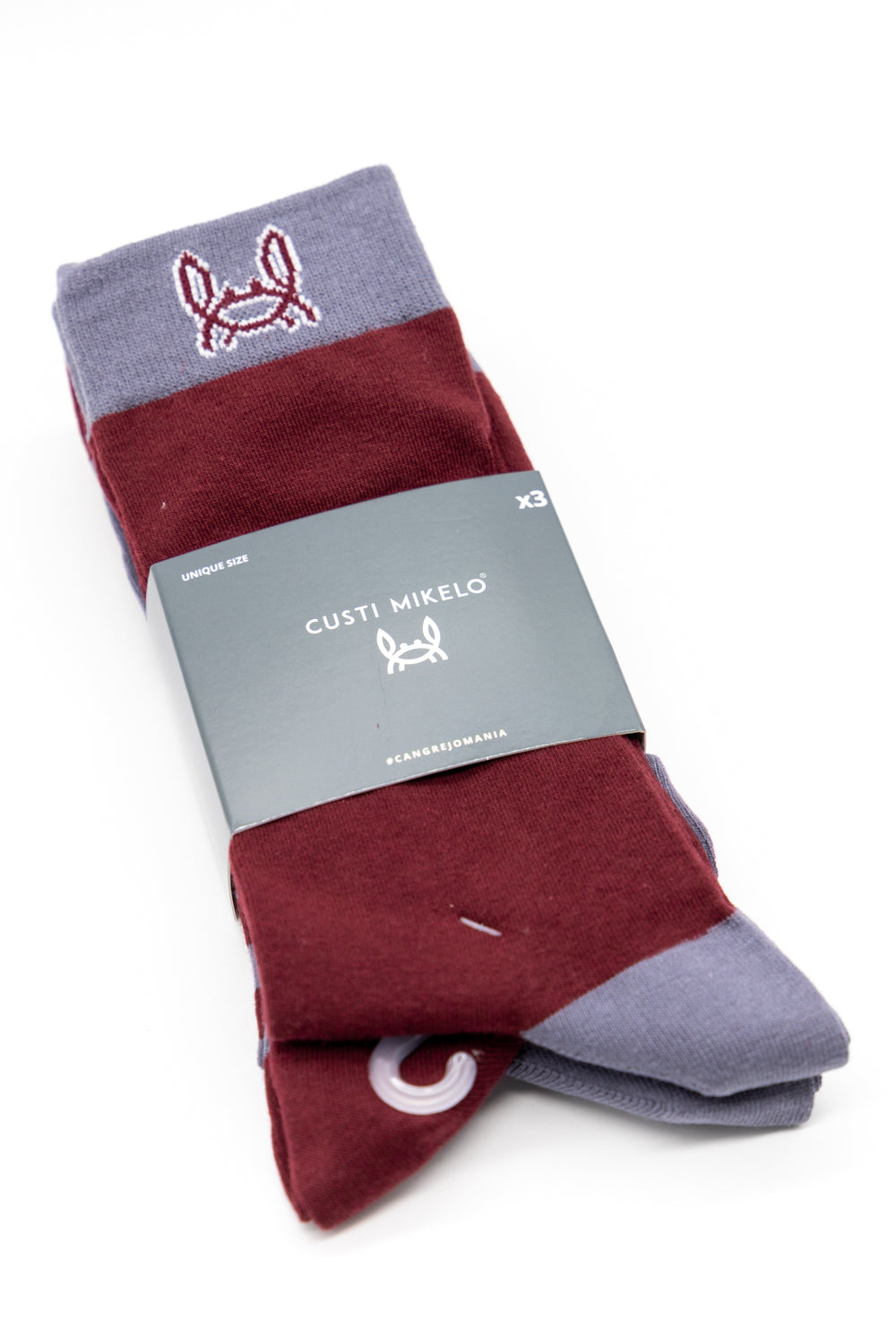 Pack 3 Calcetines Cangrejito | Burdeos