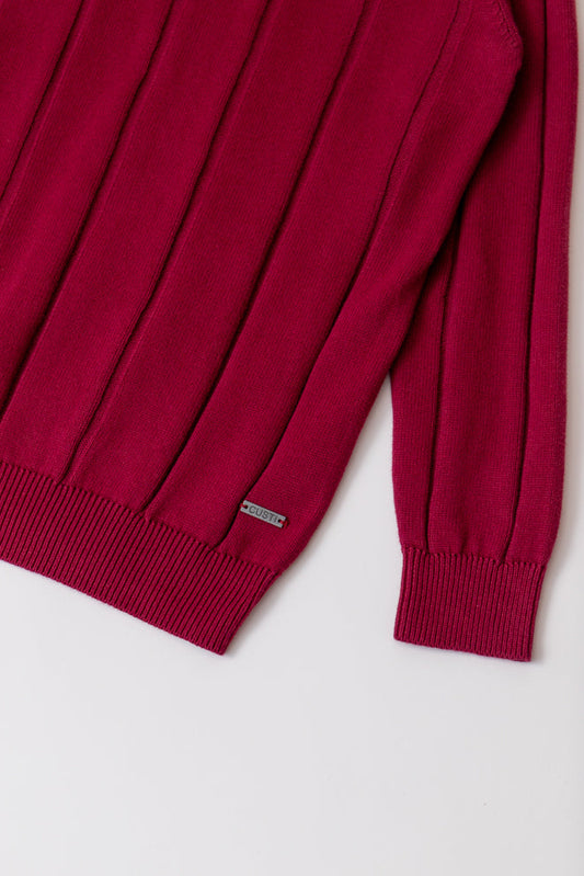 Jersey Raya Vertical Burdeos