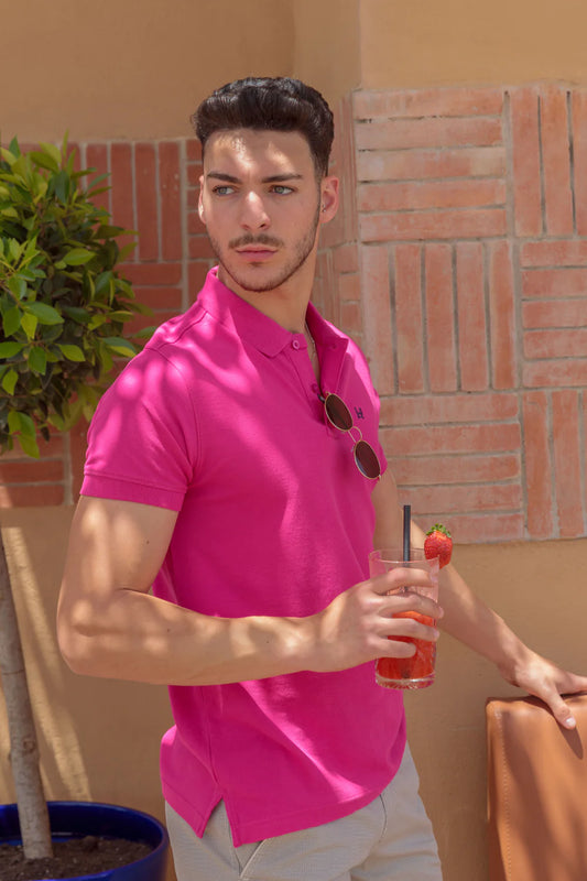 Polo básico Rosa Fucsia