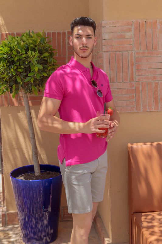 Polo básico Rosa Fucsia