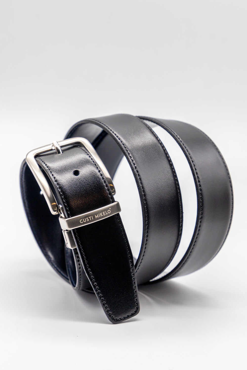 Cinturón piel reversible | Negro & Marino