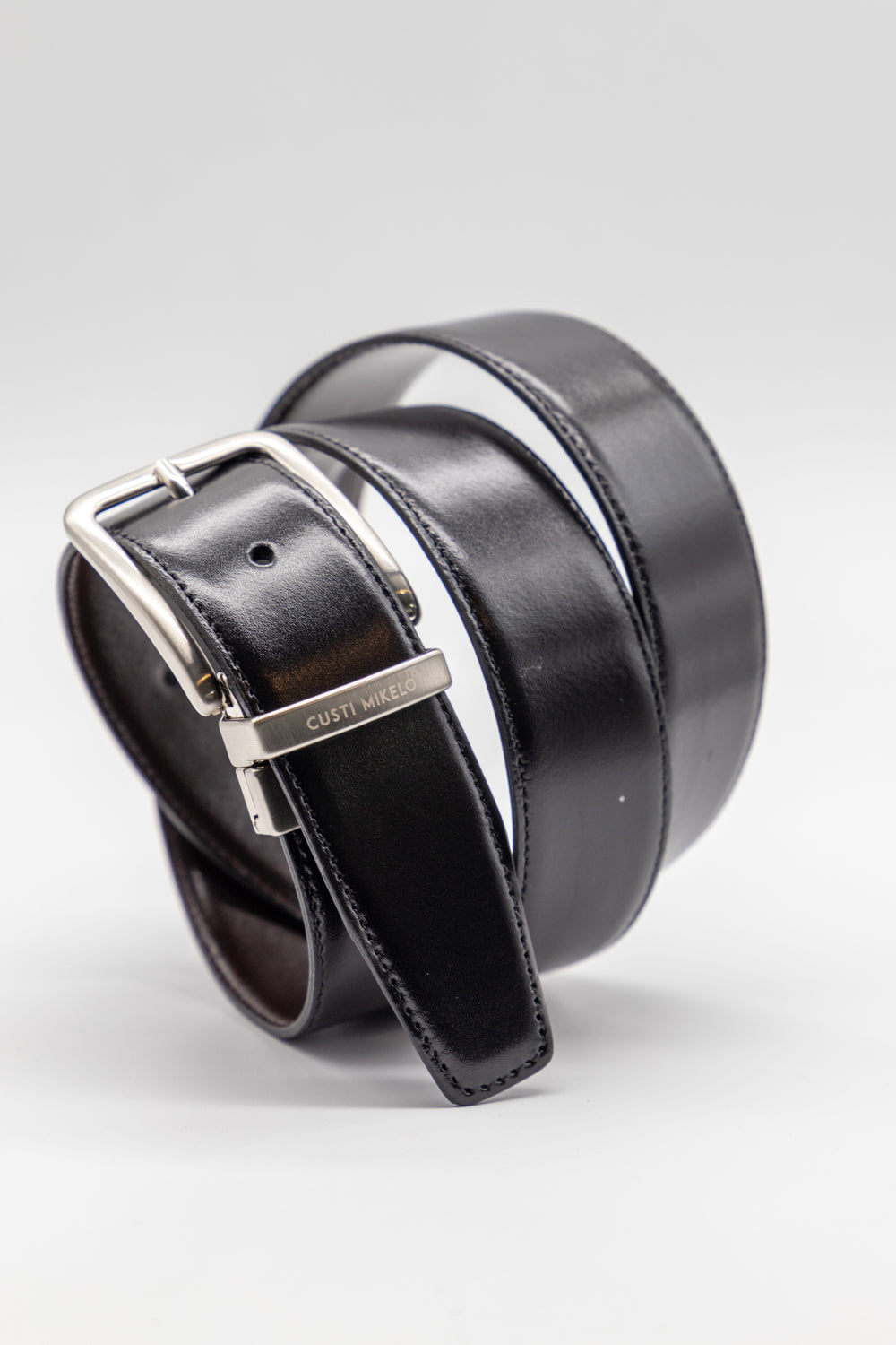 Cinturón piel reversible | Negro & Marrón